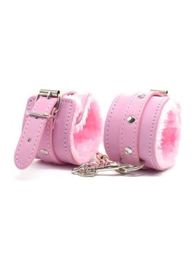 Premium Products Faux Fur Lined PU Cuffs (Pink)