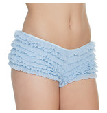 Coquette International Lingerie Ruffle Shorts with Back Bow Detail (Blue)