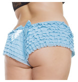 Coquette International Lingerie Ruffle Shorts with Back Bow Detail (Blue)