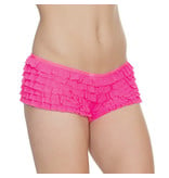 Coquette International Lingerie Ruffle Shorts with Back Bow Detail (Neon Pink)