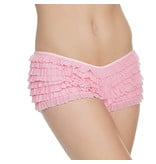 Coquette International Lingerie Ruffle Shorts with Back Bow Detail (Pink)