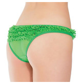 Coquette International Lingerie Ruffle Mesh Panty (Green) One Size