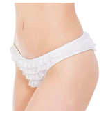 Coquette International Lingerie Ruffle Mesh Panty (White)