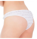 Coquette International Lingerie Ruffle Mesh Panty (White)