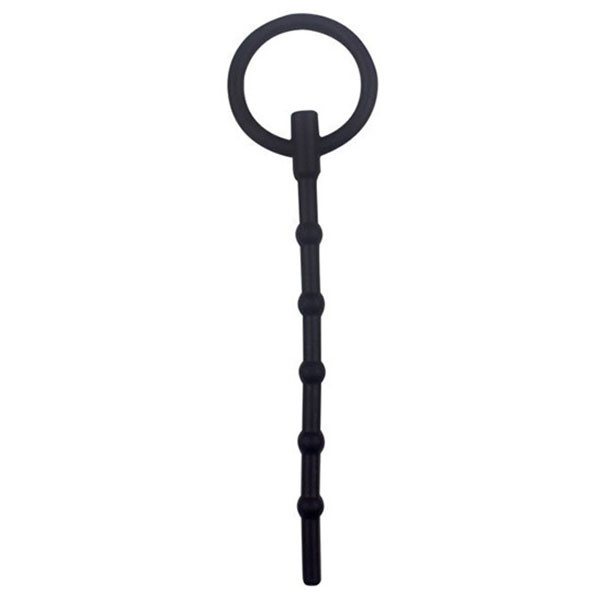 Premium Products Silicone Beaded Urethral Sound with Ring End (Style 2)