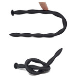 Premium Products Wavy Black Silicone Urethral Sound (Each)