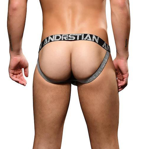 Andrew Christian Menswear Metallic Icon Jock w/ Almost Naked