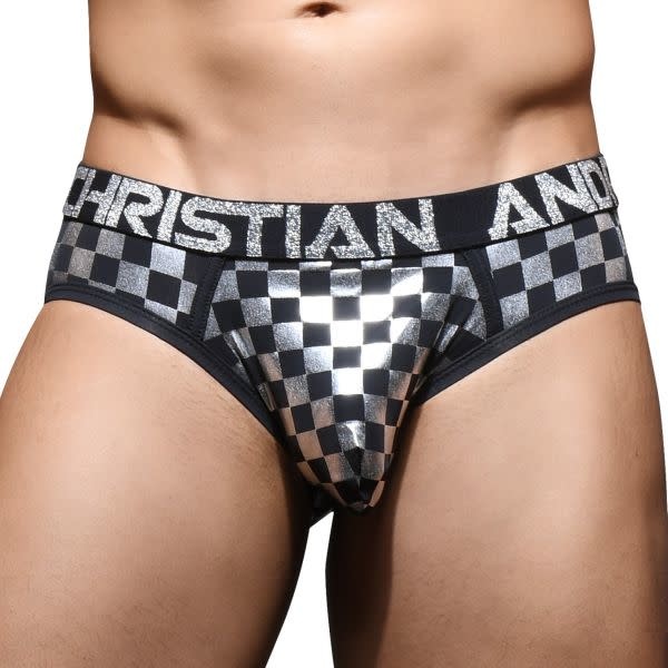 Andrew Christian Menswear Metallic Icon Brief w/ Almost Naked