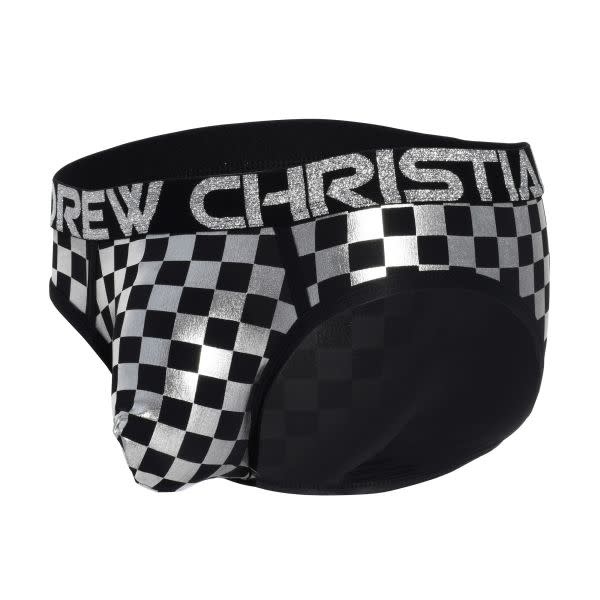 Andrew Christian Menswear Metallic Icon Brief w/ Almost Naked