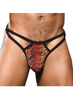 Andrew Christian Menswear Sheer Tiger Thong w/ Almost Naked