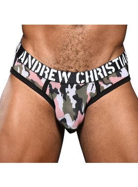 Andrew Christian Menswear Sheer Camouflage Brief w/ Almost Naked