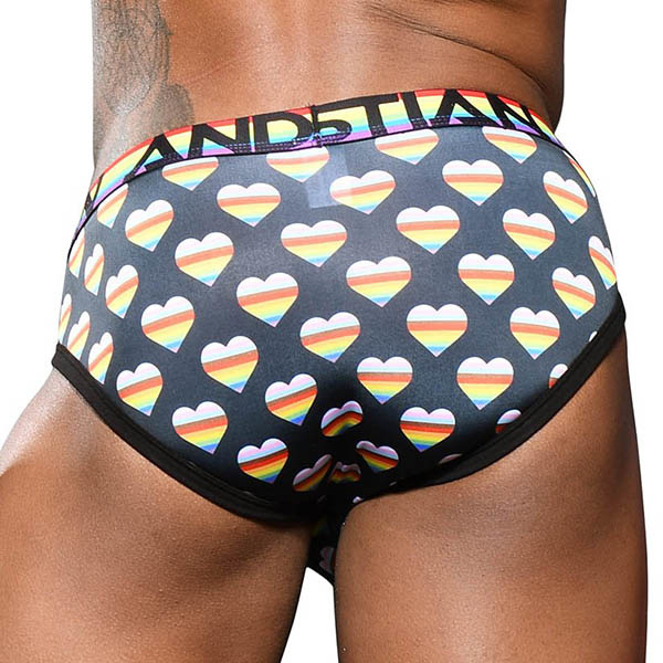 Andrew Christian Menswear Progress Pride Heart Brief w/ Almost Naked