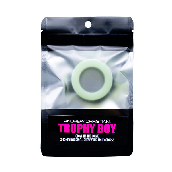 Andrew Christian Menswear Trophy Boy 2-Tone Glow In The Dark Cock Ring