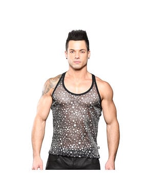 Andrew Christian Menswear Sheer Star Sparkle Tank