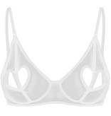 Premium Products Mesh Peek-a-Boo Bra Bra (White)