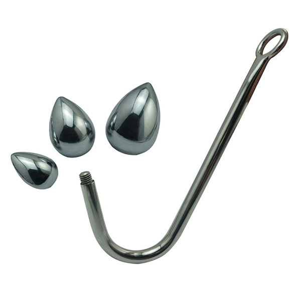 Premium Products Stainless Steel Anal Hook with Changeable Ends
