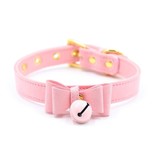 Premium Products Slave Collar with Bow and Bell (Pink)