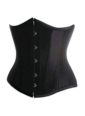 Premium Products Satin Under Bust Corset (Black)