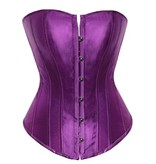 Premium Products Classic Satin Corset with Lace Up Back (Purple)