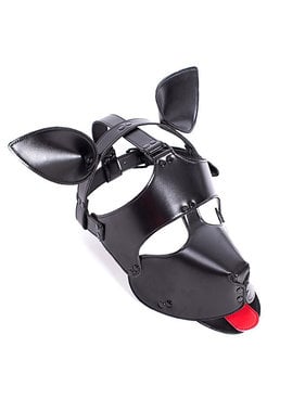 Premium Products Vegan Leather Puppy Mask with Tongue