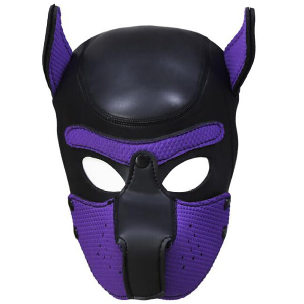 Premium Products Puppy Play Hood Mask (Purple)