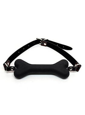 Premium Products Silicone Dog Bone Gag (Black)