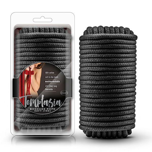 Blush Novelties Temptasia Bondage Rope - 32 Feet (Black)