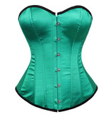 Premium Products Classic Satin Corset with Lace Up Back (Green)