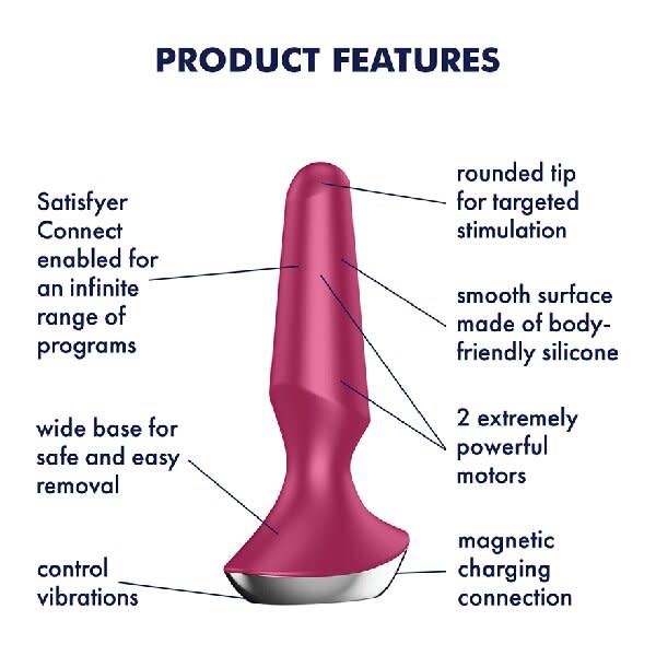 Satisfyer Satisfyer: Plug-ilicious 2 Plug Vibe (Berry) [Connect App]