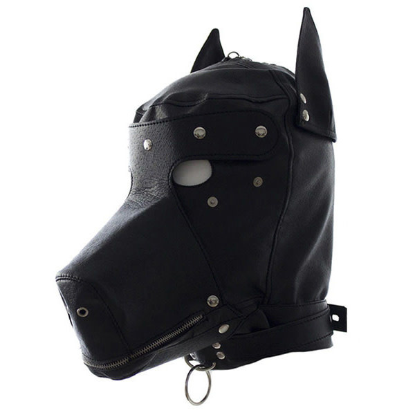 Premium Products Puppy Play Hood Mask with Blindfold
