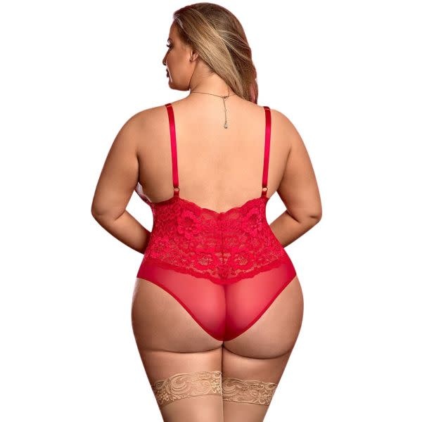 Magic Silk Lingerie Risqué Business Red Teddy