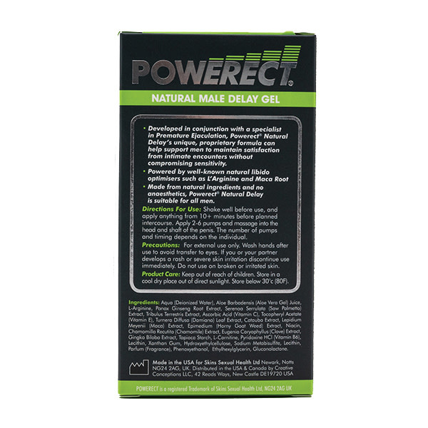 Powerect Natural Delay Serum Gel 1 oz (30 ml)