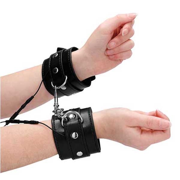 Shots America Toys Electro Hand Cuffs (Black)