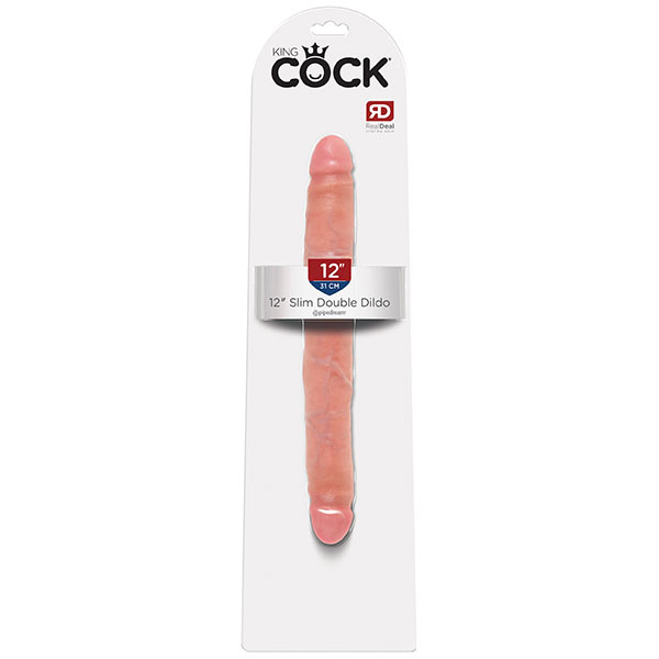 Pipedream Products King Cock 12" Slim Double-Ended Dildo (Beige)