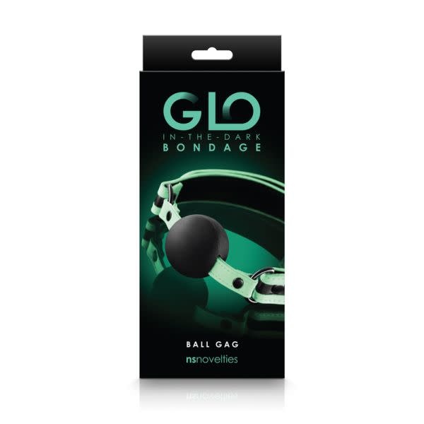 NS Novelties GLO Bondage Ball Gag (Glow in the Dark Green)