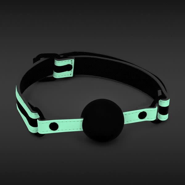 NS Novelties GLO Bondage Ball Gag (Glow in the Dark Green)