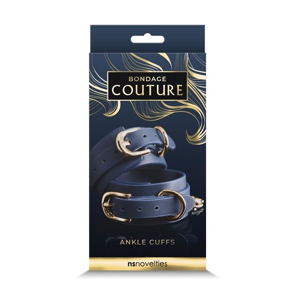 NS Novelties Bondage Couture Ankle Cuffs (Blue)