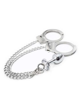 Premium Products Jeweled Butt Plug with Hand Cuffs