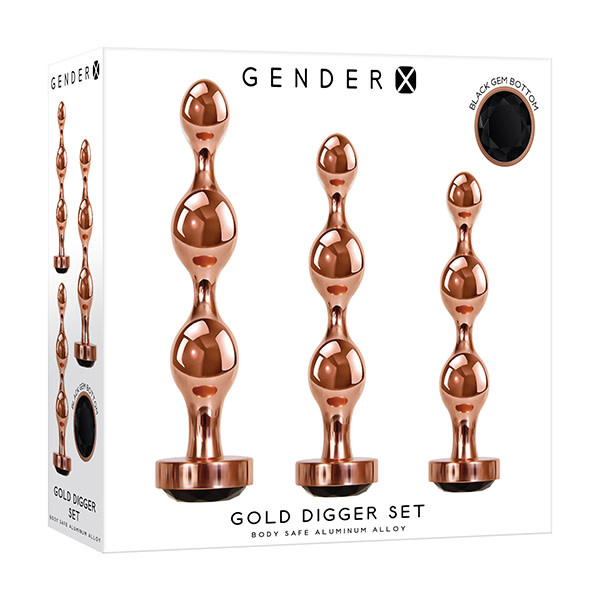 Evolved Toys Gender X Gold Digger Beaded Plug Set