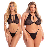 Pink Lipstick Pink Lipstick The Real Me 2pc Black Bralette Set