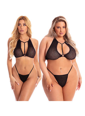 Pink Lipstick Pink Lipstick The Real Me 2pc Black Bralette Set