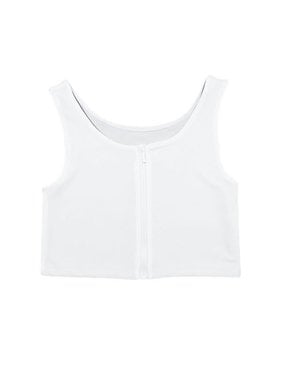 Premium Products Chest Compression Binder w/ Zipper: Tank Style (White)