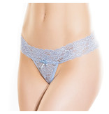 Coquette International Lingerie Something Blue Lace Thong