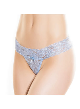 Coquette International Lingerie Something Blue Lace Thong