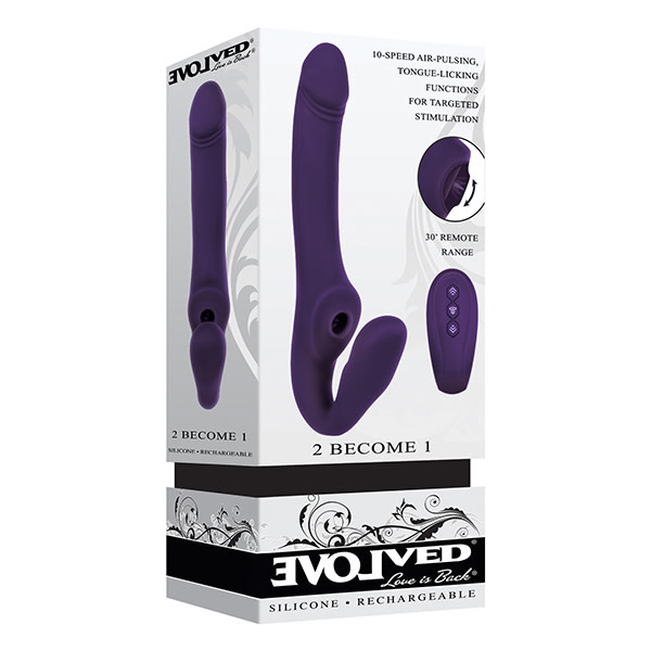 Evolved Toys 2 Become 1 Air Pulse Strapless Strap-On