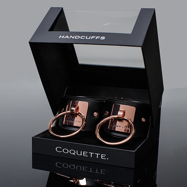 Coquette International Lingerie Pleasure Collection: Vegan Leather Handcuffs