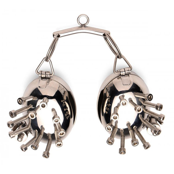 XR Brands Scrotum Egg Shells with Spikes