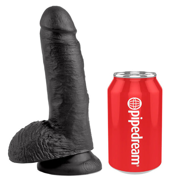 Pipedream Products King Cock 7″ Cock with Balls (Black)