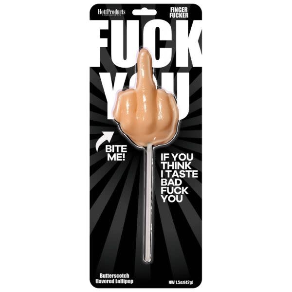 Hott Products F-You Finger Butterscotch Sucker
