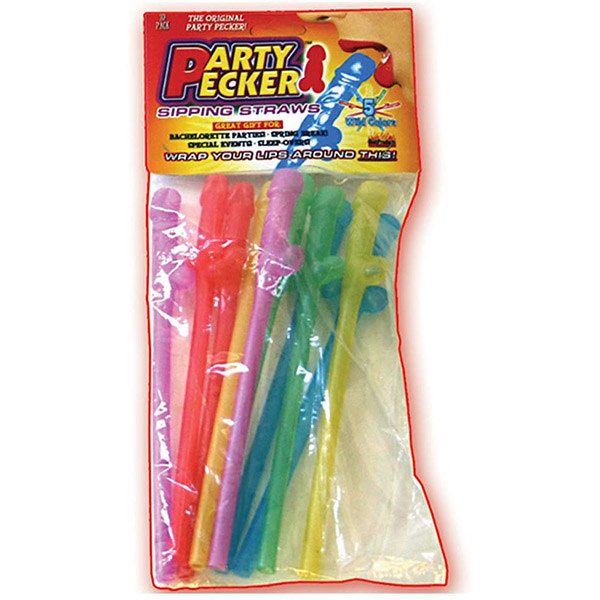 Hott Products Dicky Sipping Straws (Assorted Colours)